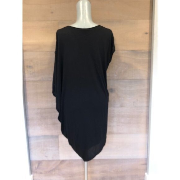 HELMUT Lang Women black long asymmetric top dress size one - Picture 5 of 11